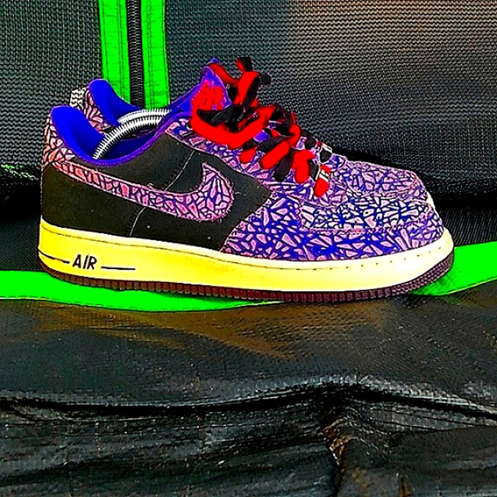 Air Force One 2012' Cracked purple/Safari reflective black, blue, cream/sail - Picture 2 of 10
